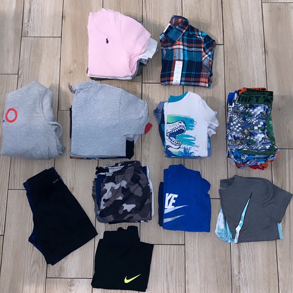 ❌SOLD❌ 5T-6T Boys Clothes Bundle 46 PIECES OF CLOTHING TOTAL! Over $300 Retail